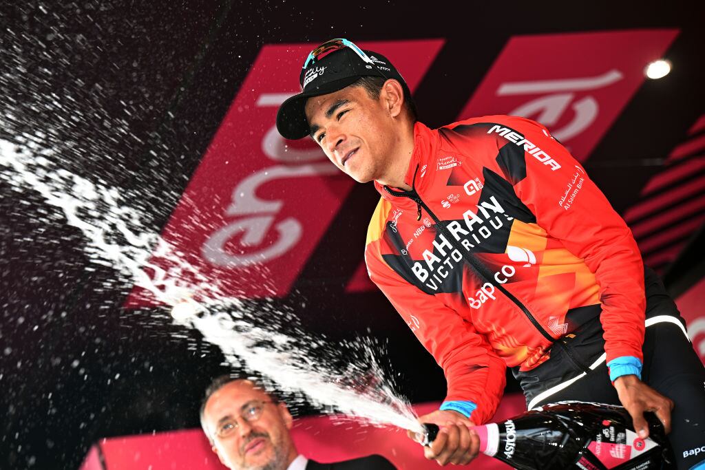 Santiago Buitrago luego de ganar la etapa 19 del Giro de Italia (Photo by Stuart Franklin/Getty Images,)