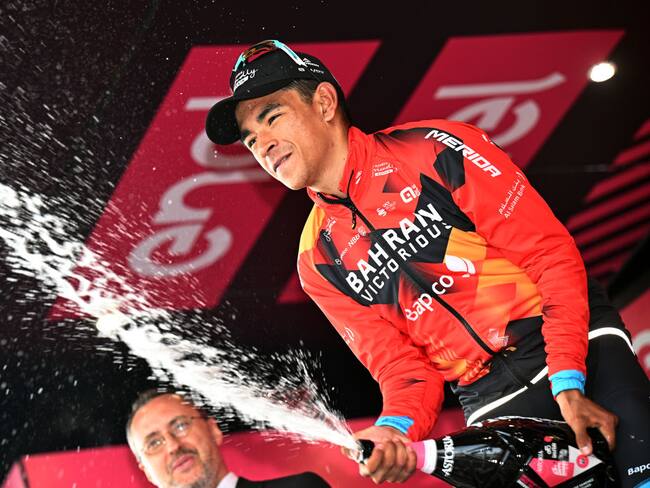 Santiago Buitrago luego de ganar la etapa 19 del Giro de Italia (Photo by Stuart Franklin/Getty Images,)