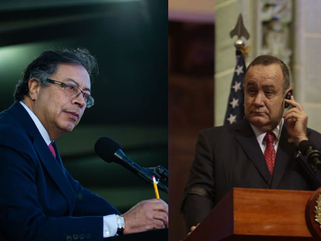 Presidente de Colombia, Gustavo Petro y presidente de Guatemala Alejandro Giammattei. Fotos: GettyImages