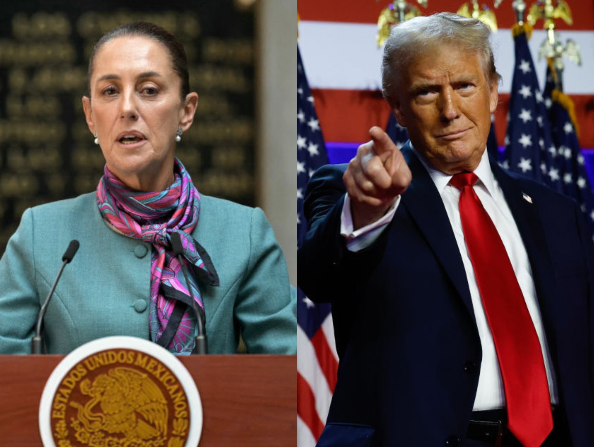 Claudia Sheinbaum y Donald Trump. I Fotos: Getty Images.