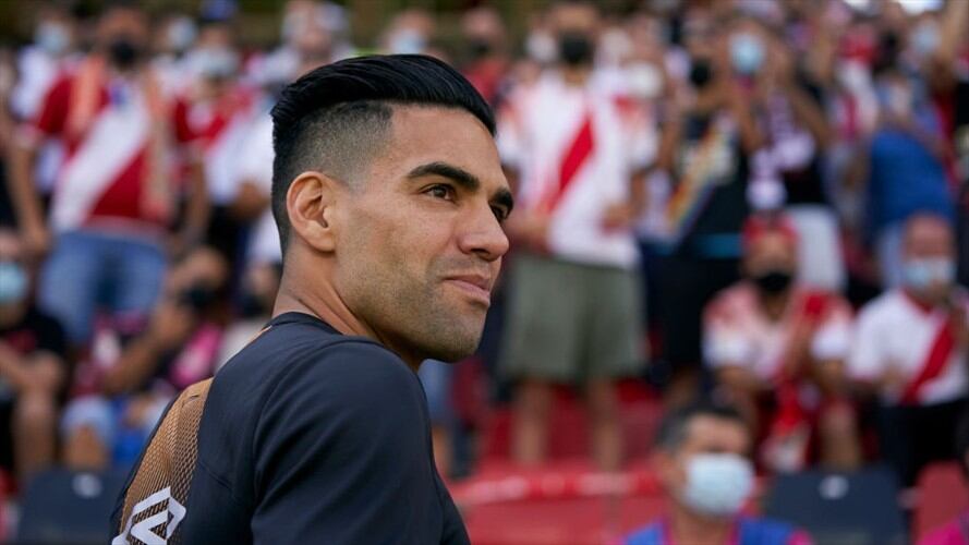 Radamel Falcao García anotó en su primer partido con el Rayo Vallecano. Foto: Getty Images / MANUEL QUEIMADELOS