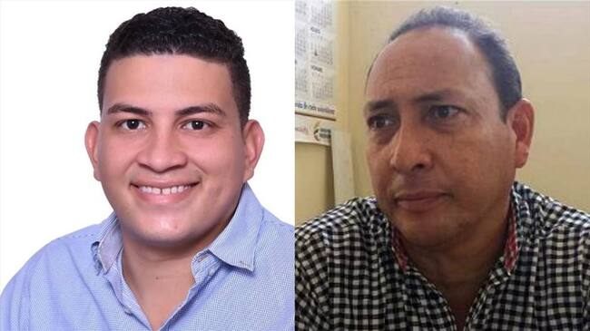 Candidato a la alcaldía de Purísima, Robert Montes, y el alcalde de Purísima, Daniel López. Foto: Cortesía