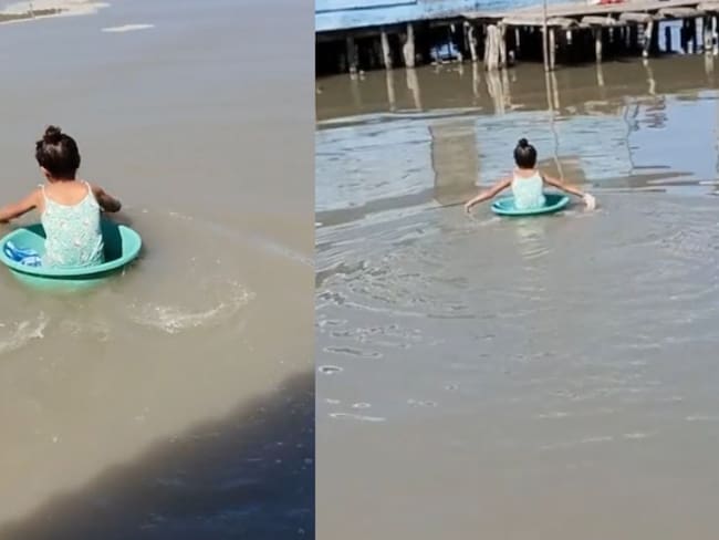 Cruzando la Ciénaga Grande/ foto extraída de video @Rafaelmartineztovar
