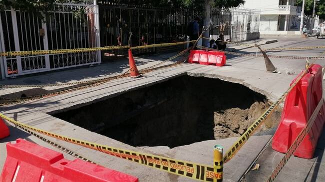 Urbanización residencial en riesgo de desaparecer en Santa Marta. Foto: Gennys Alfonso Álvarez Navarro