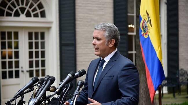 Iván Duque durante su visita a Estados Unidos. Foto: Colprensa