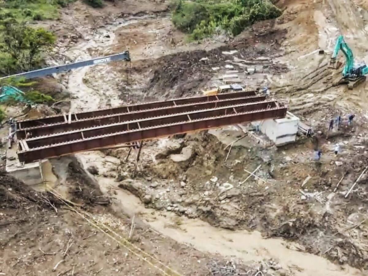 Lluvias generan retrasos en la entrega de la variante de Rosas, Cauca