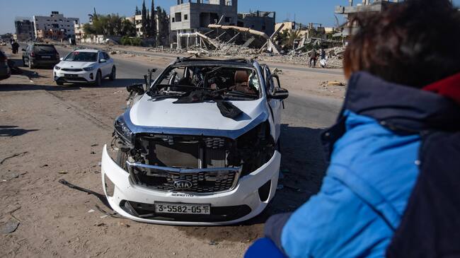 Vehículo destruido en Salah al-Din. EFE / EPA / HAITHAM IMAD