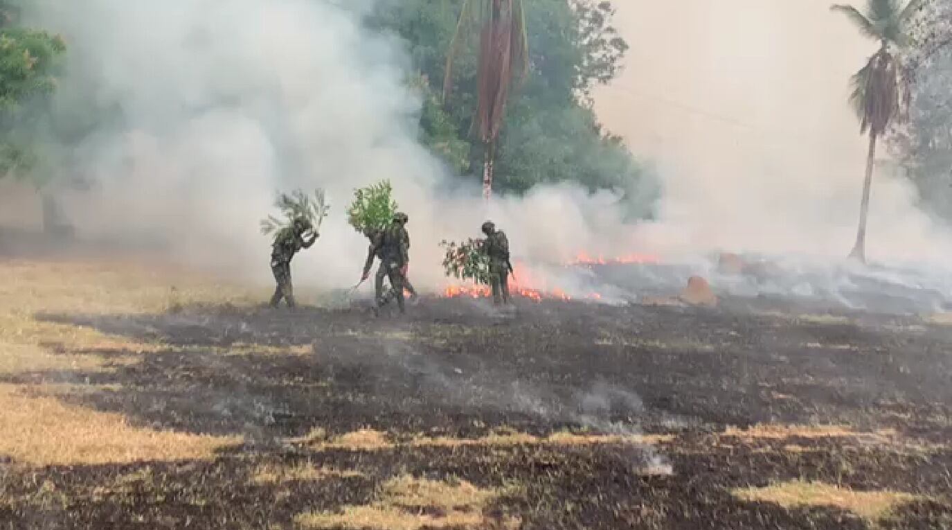 Ejército en el Bajo Cauca Antioqueño. Foto: Captura de video Ejército