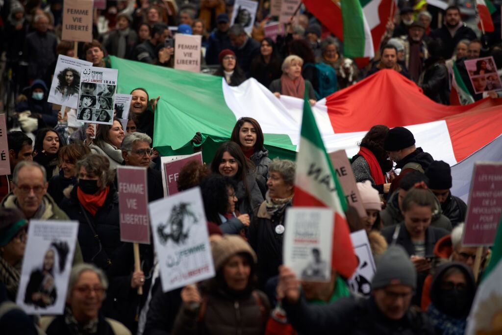 Protest For The Death Of Mahsa Amini And In Support Of Protesters In Iran (Photo by Alain Pitton/NurPhoto via Getty Images)