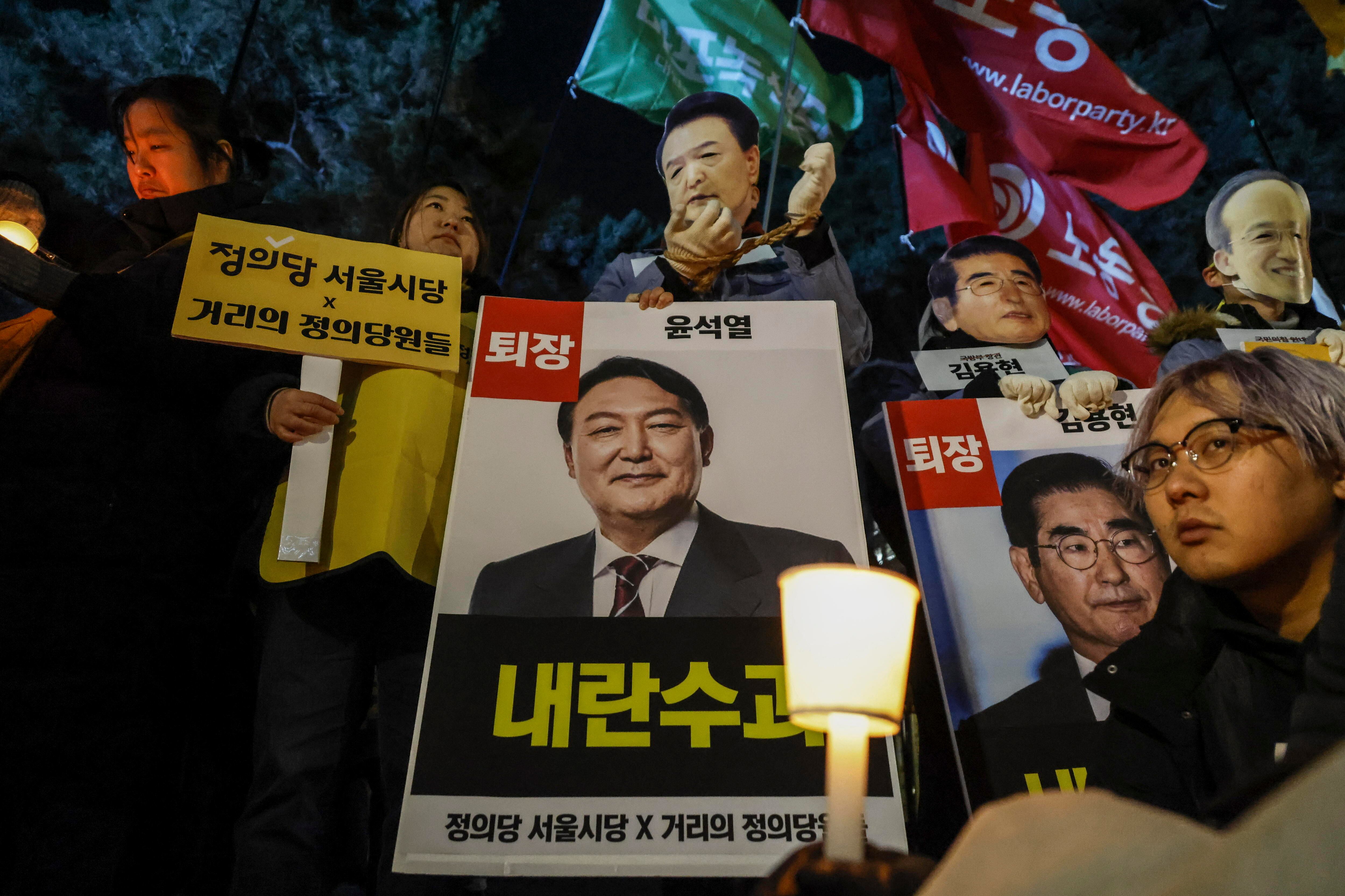 Carteles de Yoon Suk Yeol. EFE/EPA/JEON HEON-KYUN