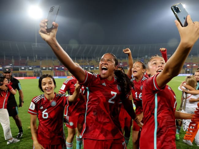 Seleccion Colombia Femenina Sub-17 celebración vs Nigeria. Foto: Getty Images