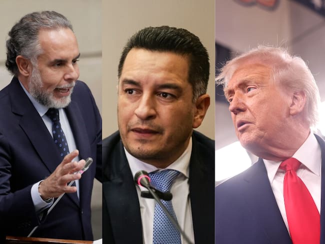 Armando Benedetti, Andrés Idárraga y Donald Trump (Fotos vía Getty Images)