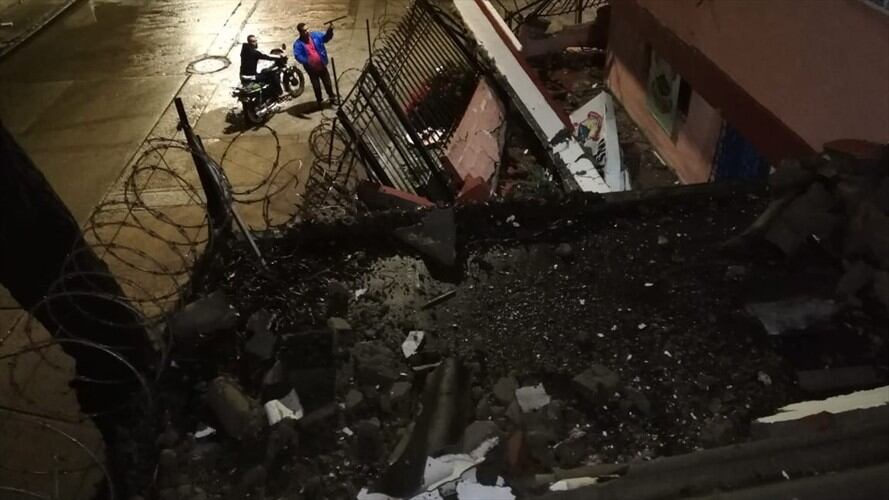 Caída de rayo en Santa Marta afectó instalaciones de un colegio. Foto: Cortesía: Ogricc