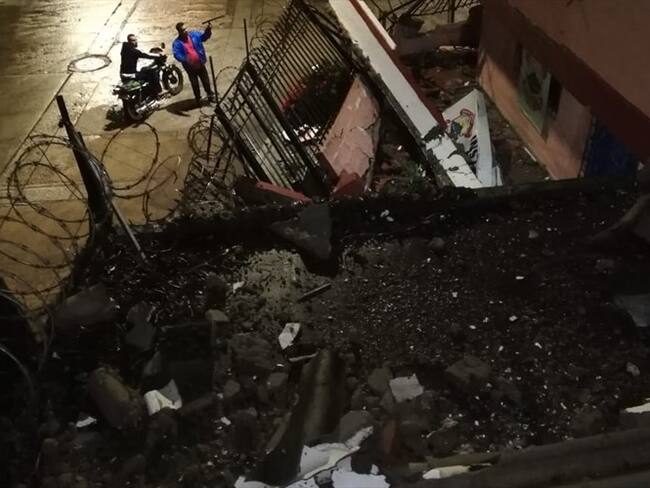 Caída de rayo en Santa Marta afectó instalaciones de un colegio. Foto: Cortesía: Ogricc