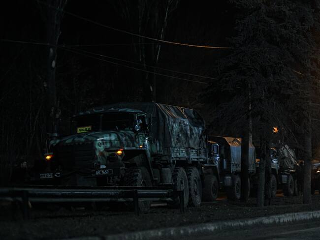 Foto de referencia de tanques militares de Rusia en la región separatista de Donetsk, Ucrania. (Photo by Stringer/Anadolu Agency via Getty Images)
