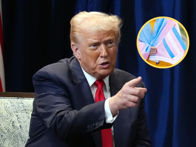 Donald Trump. Foto: Andrew Harnik.Bandera trans. Foto: Getty Images.