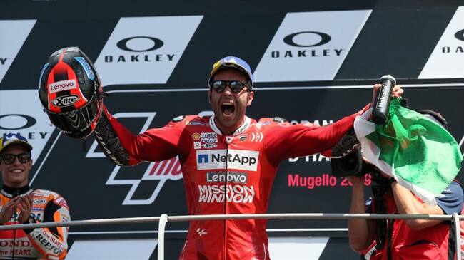 El carrerón de Danilo Petrucci en el Moto GP de Mugello (Italia). Foto: Getty Images