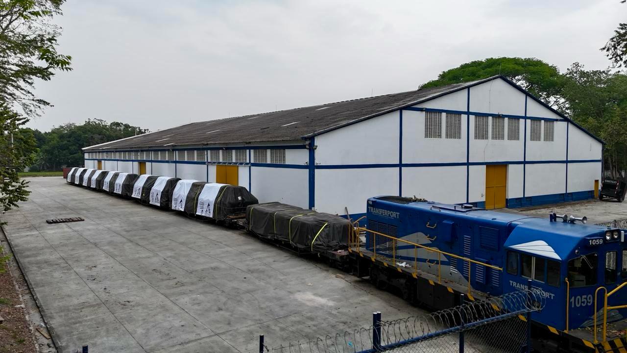 Cafeteros transportaron su primer cargamento vía férrea en este 2024. Foto: Suministrada.