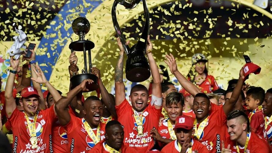 América de Cali gana su estrella 14 y se consolida como el tercer equipo más campeón de ligas en el fútbol profesional colombiano. Foto: Getty Images