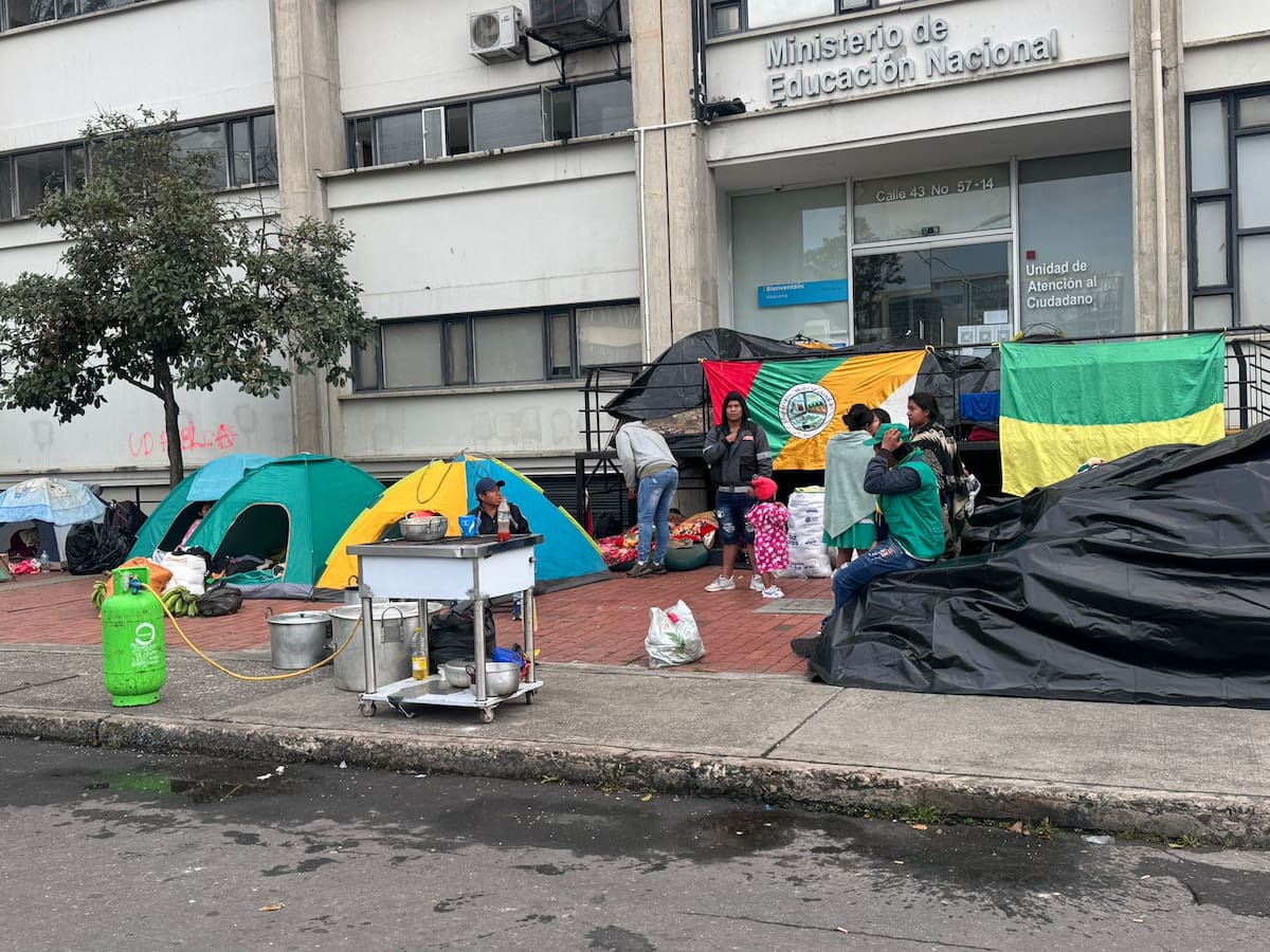 Indígenas de Risaralda realizan minga en Bogotá para exigir garantías en sus territorios