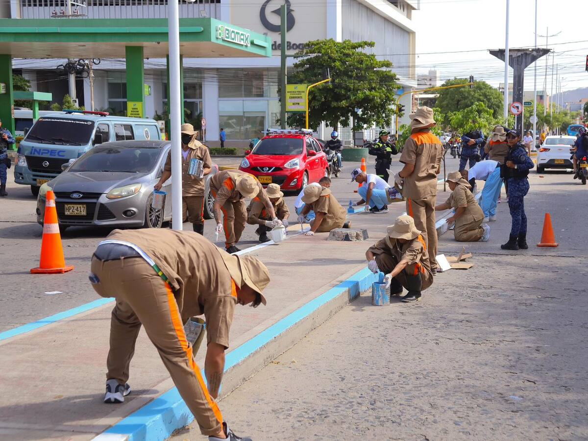 Reclusos y ex habitantes de calle se unieron para embellecer a Santa Marta en sus 500 años