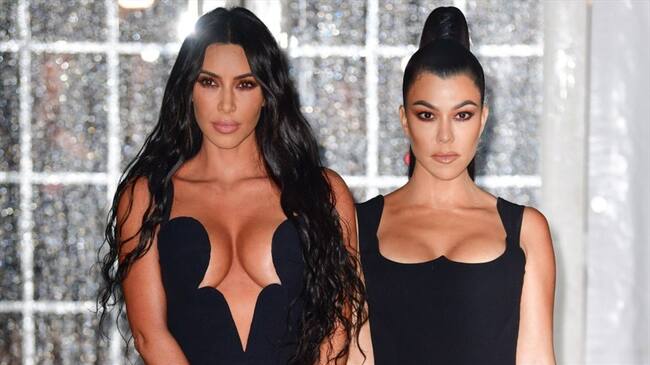 Kim y Kourtney Kardashian. Foto: Getty Images
