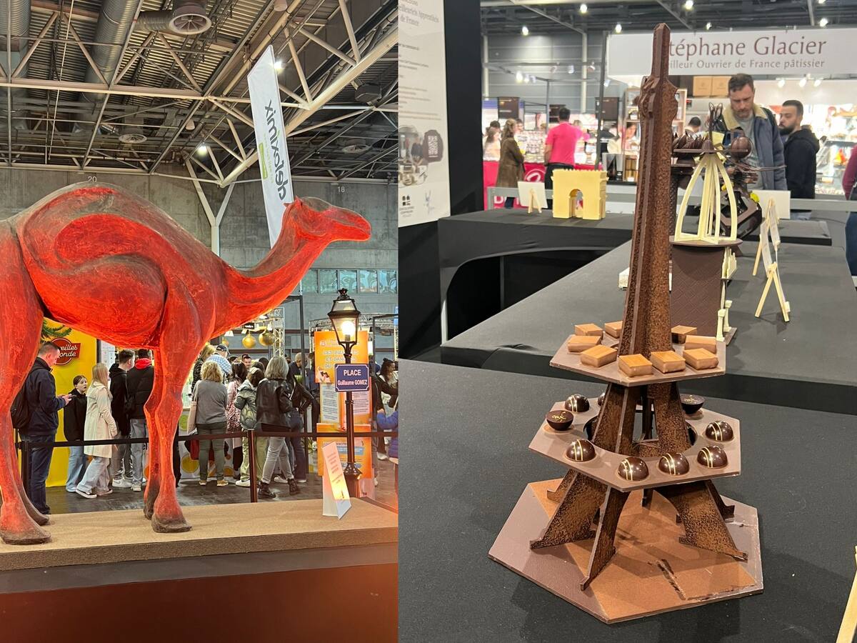 Así es el Salón del Chocolate en París: hay desfiles con vestidos hechos de cacao