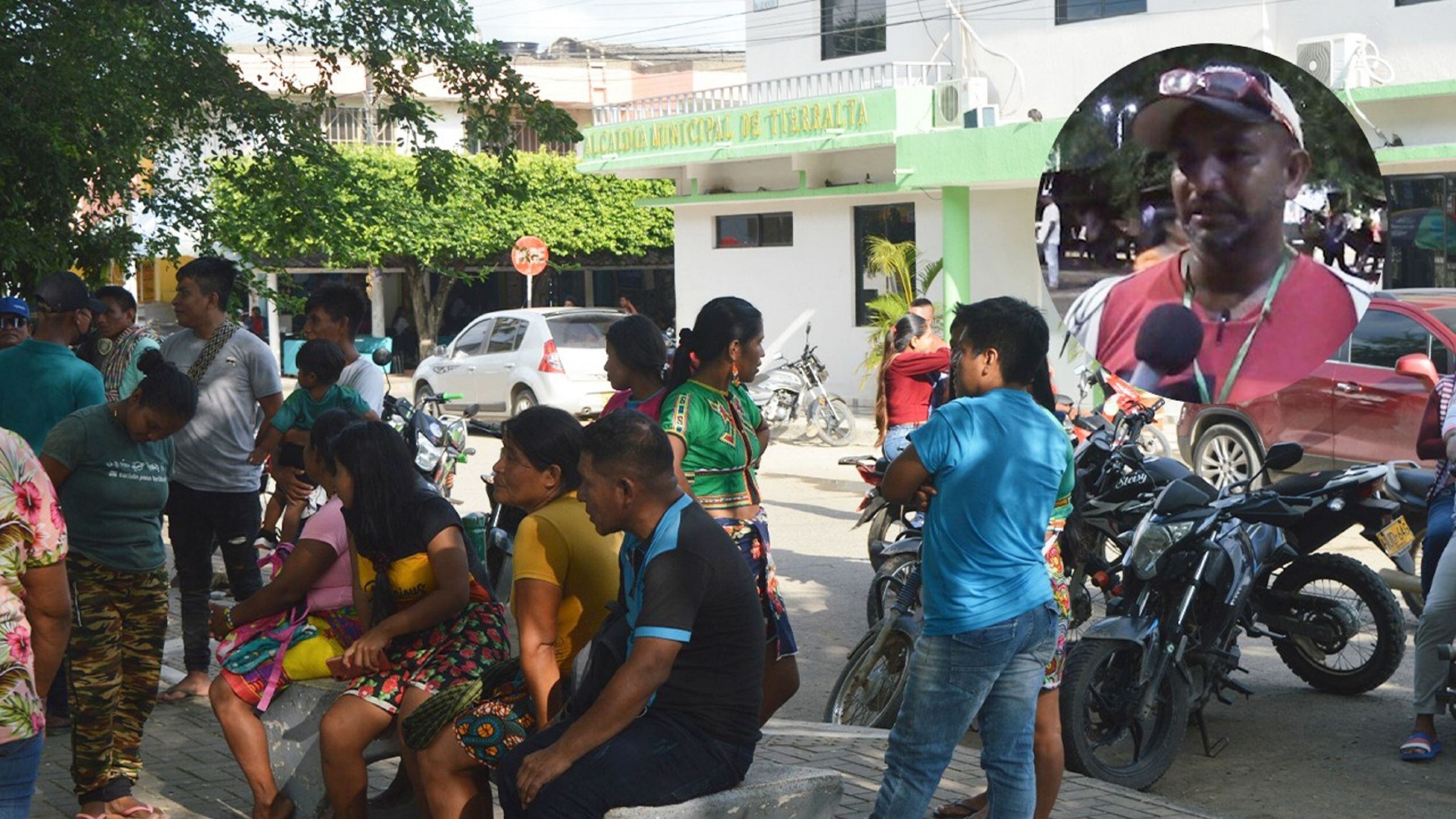 “Solicitamos al presidente Petro que arribe a Tierralta”: desplazados en el casco urbano. Foto: Cortesía.