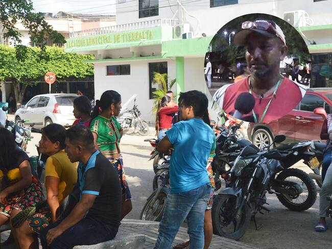 “Solicitamos al presidente Petro que arribe a Tierralta”: desplazados en el casco urbano. Foto: Cortesía. 