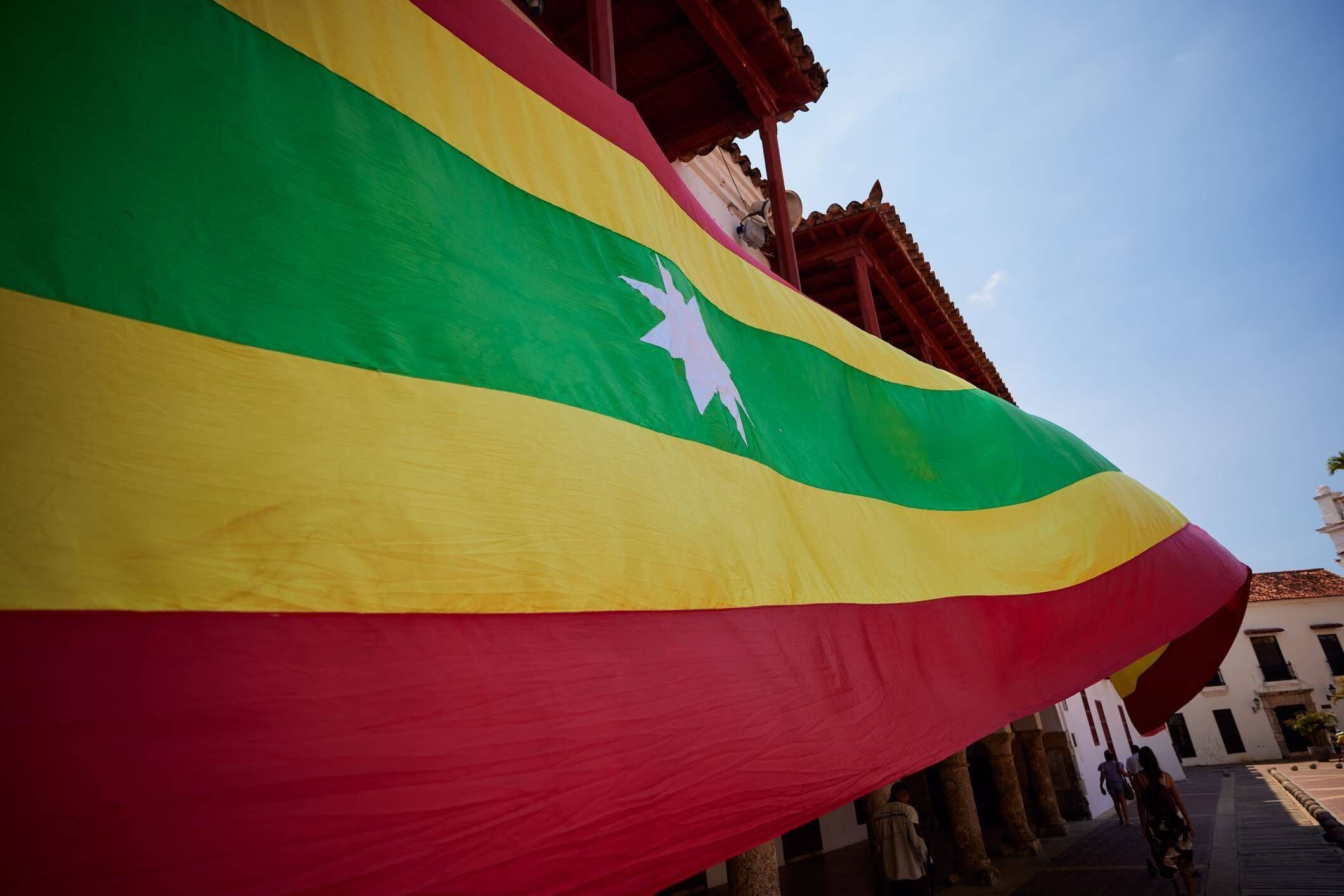 Bandera de Barranquilla imagen de referencia. Foto: Getty Images. / Wirestock