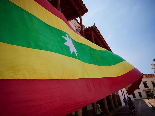 Bandera de Barranquilla imagen de referencia. Foto: Getty Images. / Wirestock