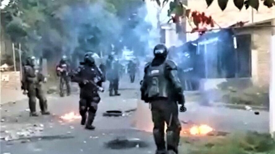 Las protestas que se registraban en el Sena Norte terminaron en fuertes choques . Foto: Cortesía