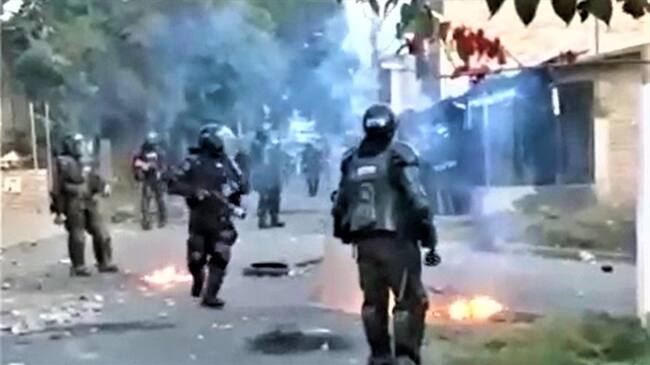 Las protestas que se registraban en el Sena Norte terminaron en fuertes choques . Foto: Cortesía