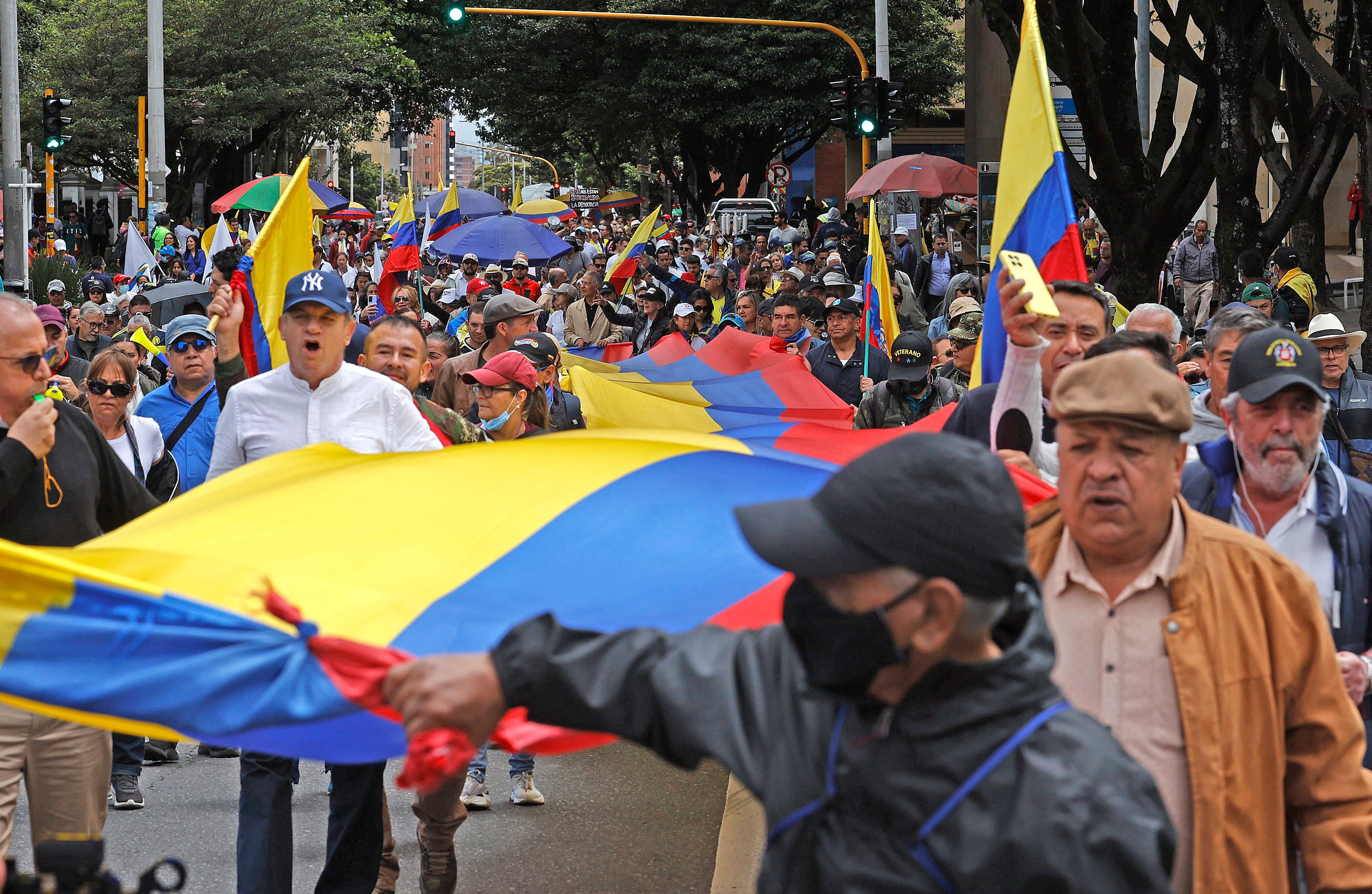 Protestas en Colombia. Foto: EFE.