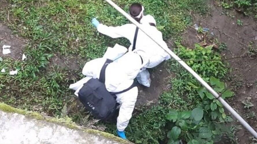 El Instituto de Medicina Legal y Ciencias Forenses realizará pruebas a la parte del cadáver hallado . Foto: Cortesía Oscar Solarte