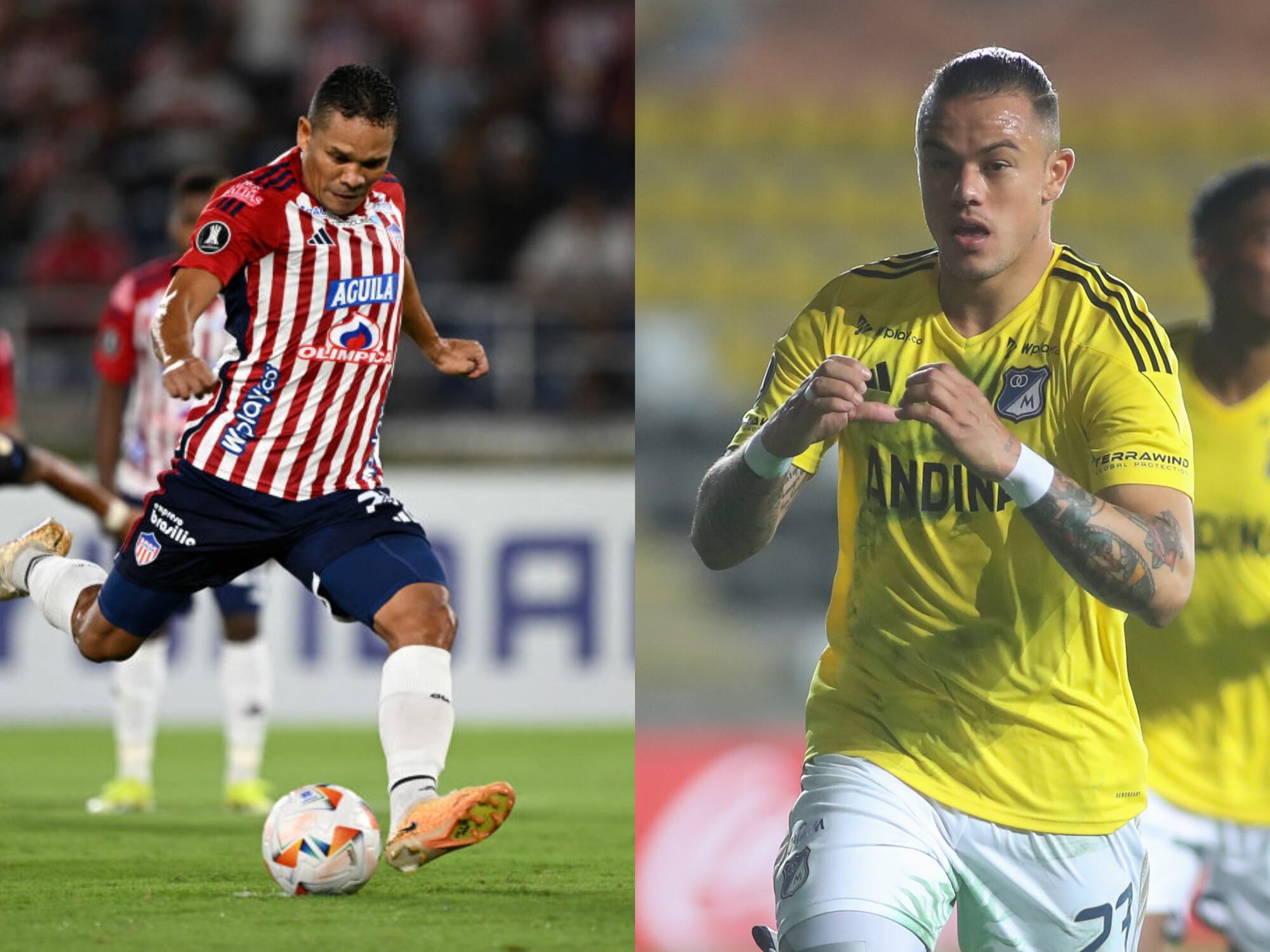 Junior y Millonarios, Copa Libertadores. Foto: Getty Images/Luis ACOSTA/AFP/EFE/Hernán Contreras/