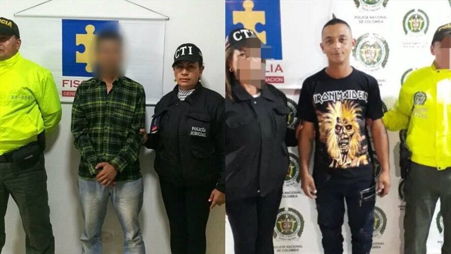 Capturan a dos hombres en Riosucio por delitos de abuso sexual y lesiones personales. Foto: Policía Nacional