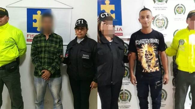 Capturan a dos hombres en Riosucio por delitos de abuso sexual y lesiones personales. Foto: Policía Nacional