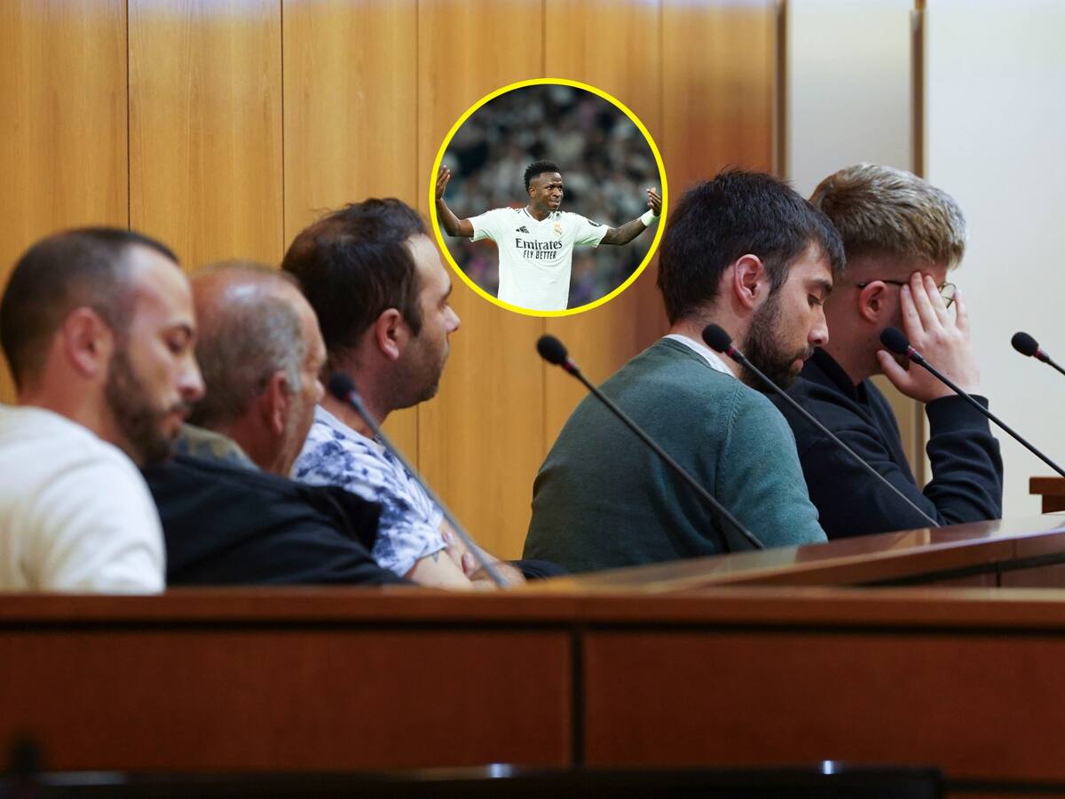 Los cinco acusados de insultos racistas a Vinícius Júnior fueron condenados a un año de prisión