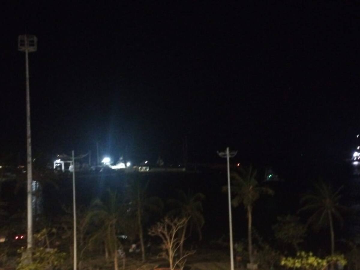 Camellón de la Bahía de Santa Marta a oscuras por actos vandálicos
