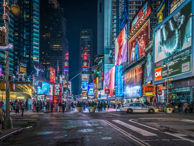 Time Square in New York city by night