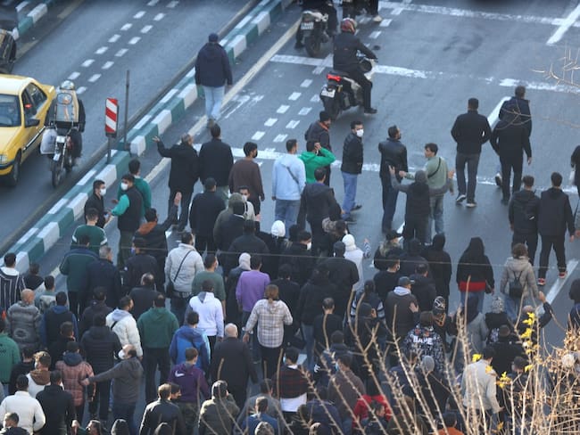 Protestas en Irán. Foto: HANDOUT / FARS NEWS AGENCY / AFP