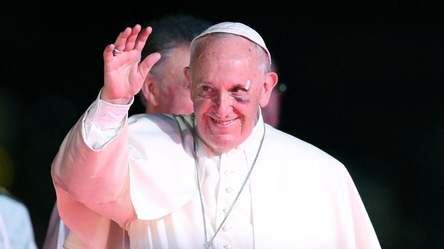El papa Francisco aterrizó en Roma tras su viaje a Colombia. Foto: Agencia EFE/Leonardo Muñoz