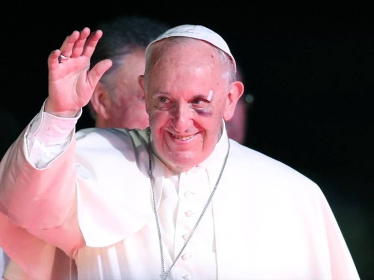 El papa Francisco aterrizó en Roma tras su viaje a Colombia