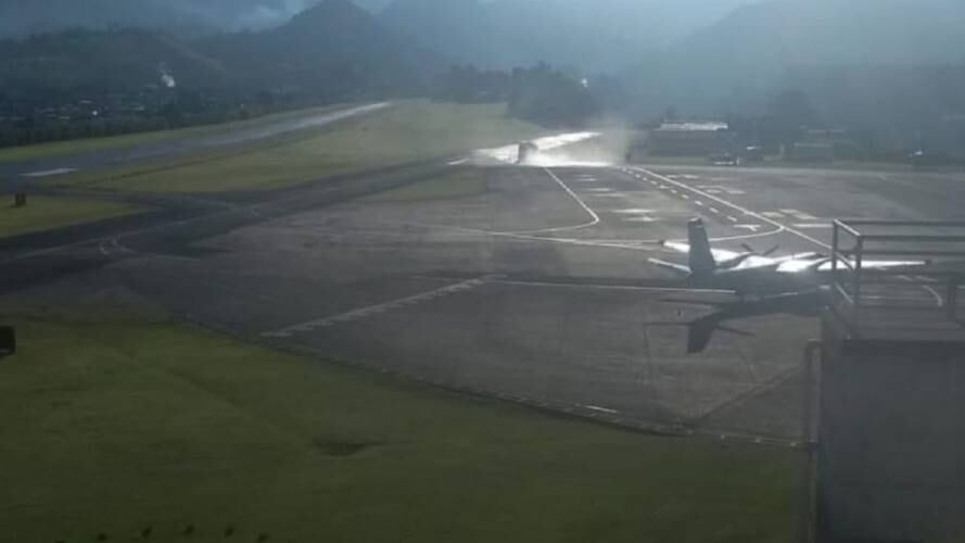 Reabren Aeropuerto de Manizales por aparente caída de ceniza. Crédito: Aeropuerto La Nubia de Manizales