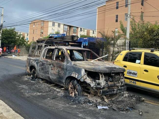 Vehículo incinerado