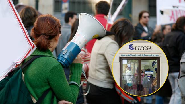 Referencia de protesta y ETECSA (compañía de telecomunicaciones). Foto: Vasiliki y Roberto Machado Noa/LightRocket via Getty Images.