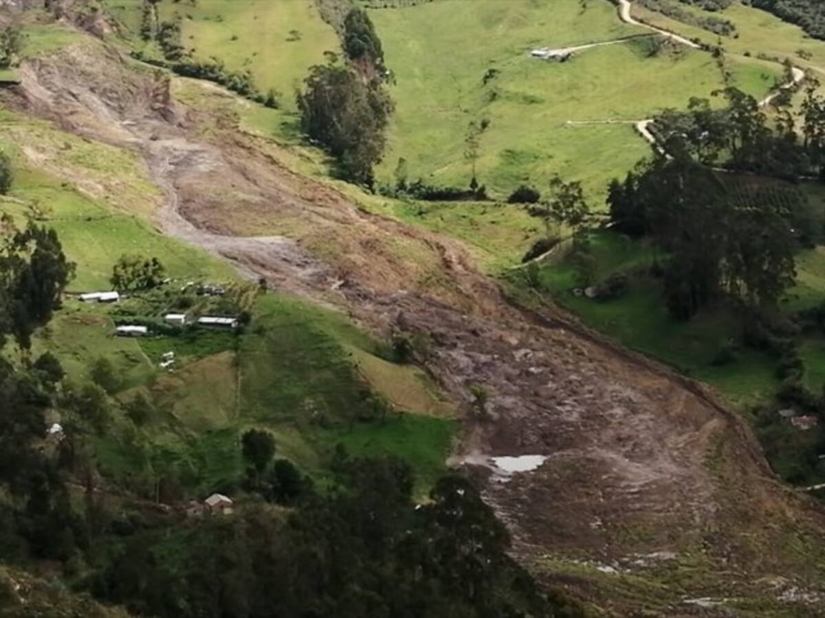 Piden estudio geológico entre los municipios de Boyacá y Jenesano por remoción en masa