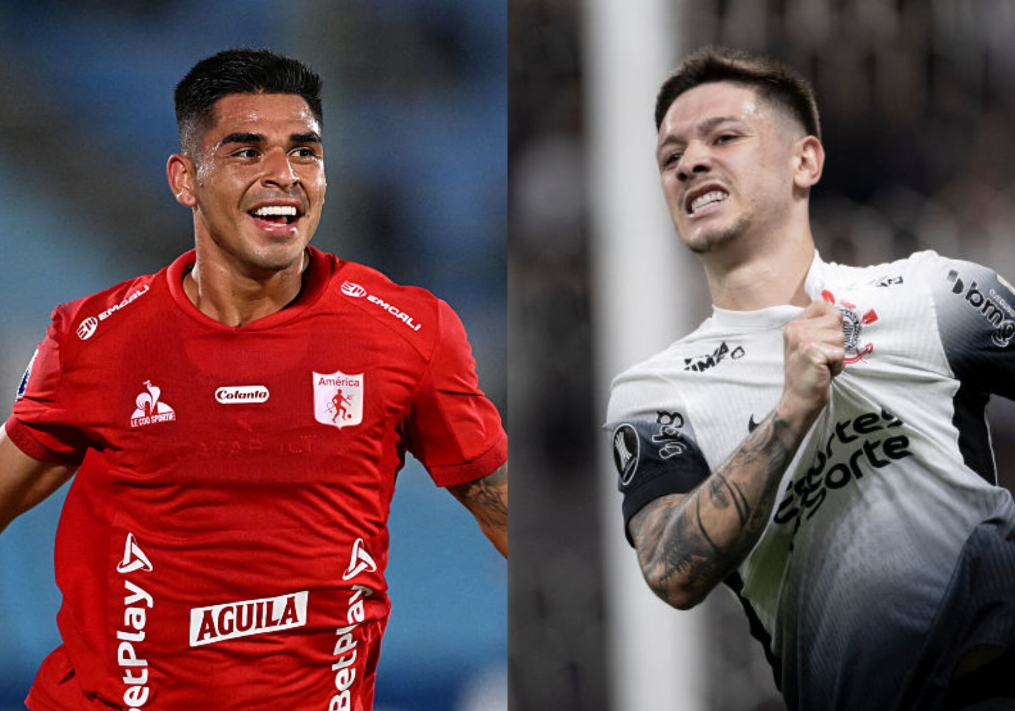 Luis Ramos y Rodrigo Garro. Foto: (Photo by EITAN ABRAMOVICH/AFP via Getty Images) / (Photo by Marco Galvao/Sports Press Photo/Getty Images)