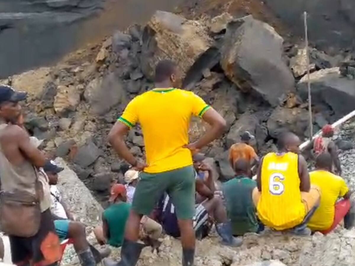 Derrumbe en una mina de oro en el Cauca deja cuatro personas muertas